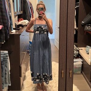 THE GREAT. Embroidered Floral Horizon Dress